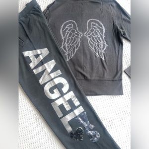 Victoria’s Secret Supermodel Essentials Line Angel Bling Sweatsuit Set